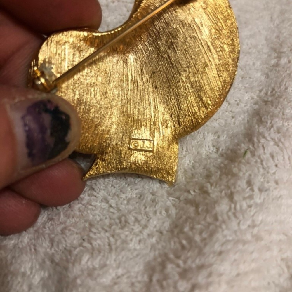 Antique JJ HEART BROOCH
